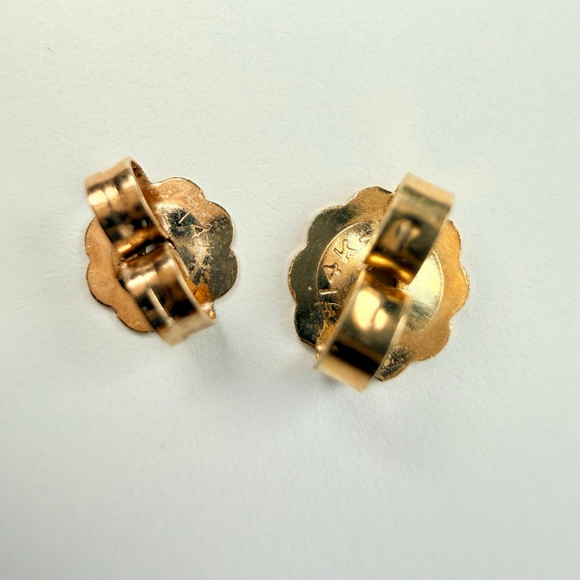 Estate 14K Solid Gold Brutalist Abstract Sculptural Web Drip 2.6" MCM Earrings - Picture 6 of 11